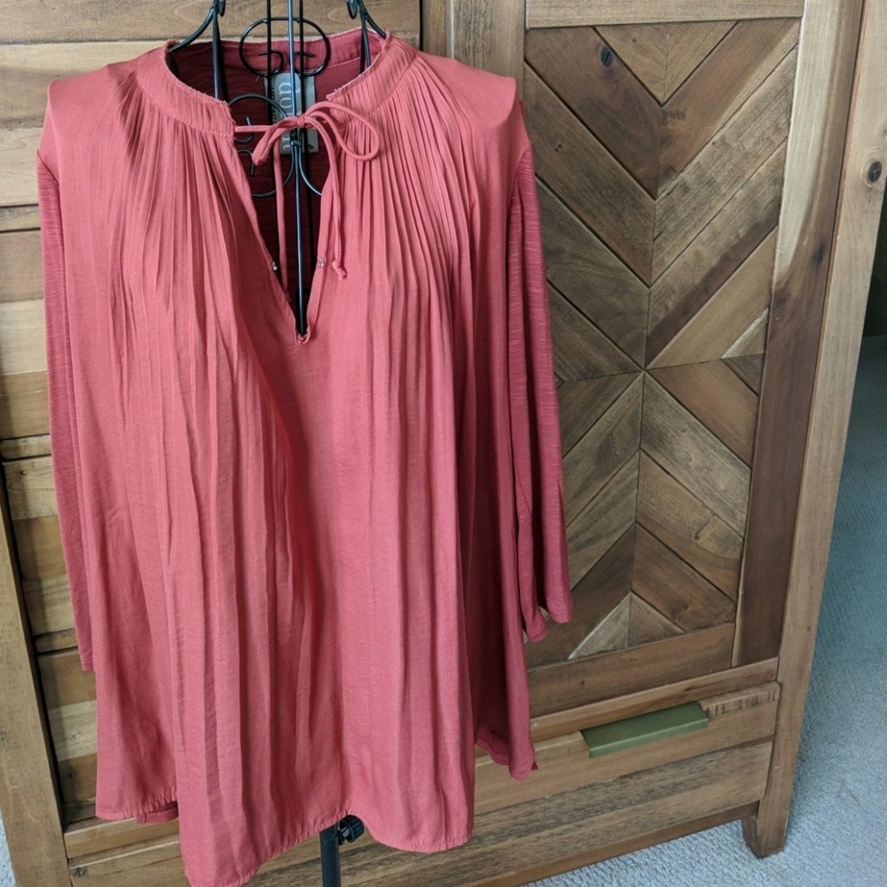 Pleated front Anthropologie Dolan blouse